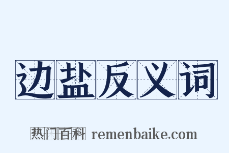 边盐反义词是什么意思的图片